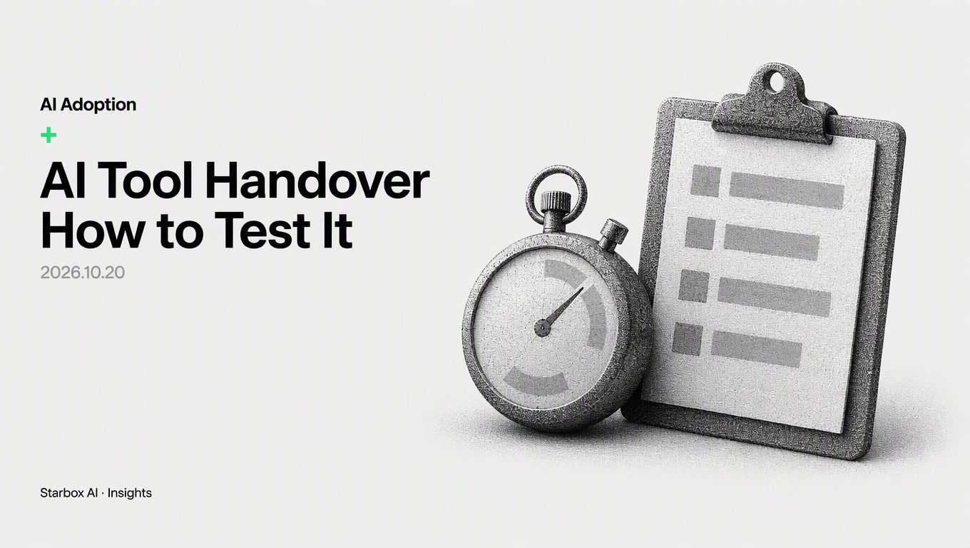 AI Content Tool Selection: How to Test Handover Cost for New Hires