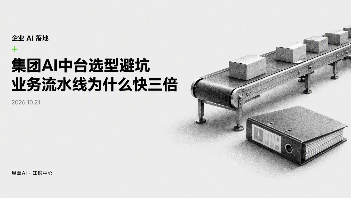 集團AI中台選型避坑：改搭業務流水線，交付為什麼快了3倍？