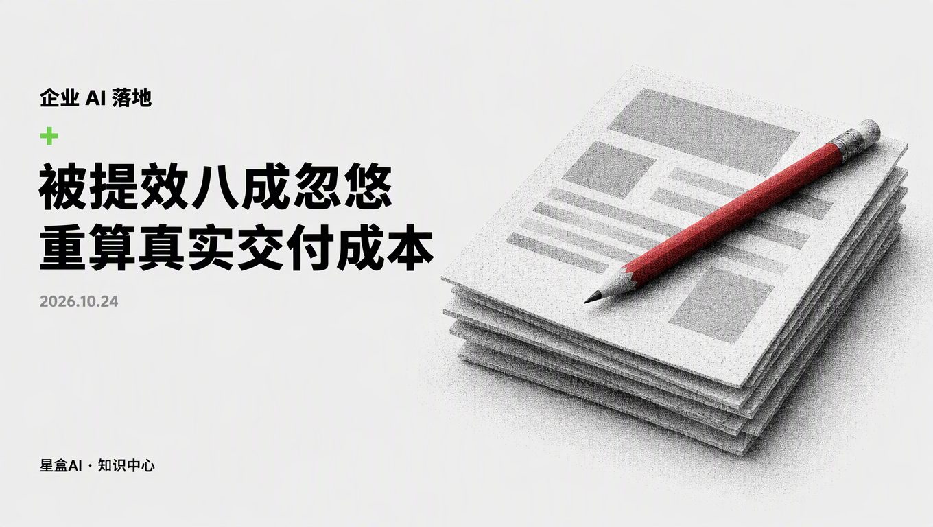 被AI提效80%忽悠了?用返工率重算单篇真实AI交付成本