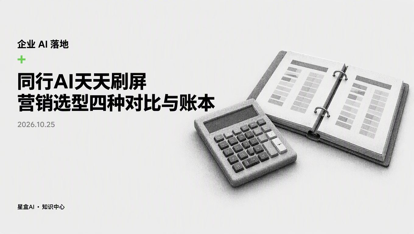同行AI天天刷屏我們卡在落地?營銷AI選型4種模式對比與賬本