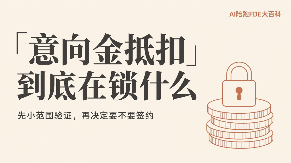 AI陪跑意向金抵扣：付款前確認三項約定
