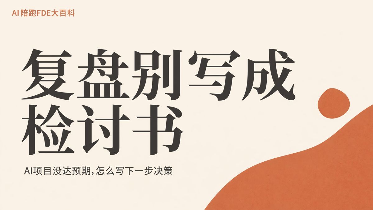 AI项目没达预期,复盘汇报别写成检讨书