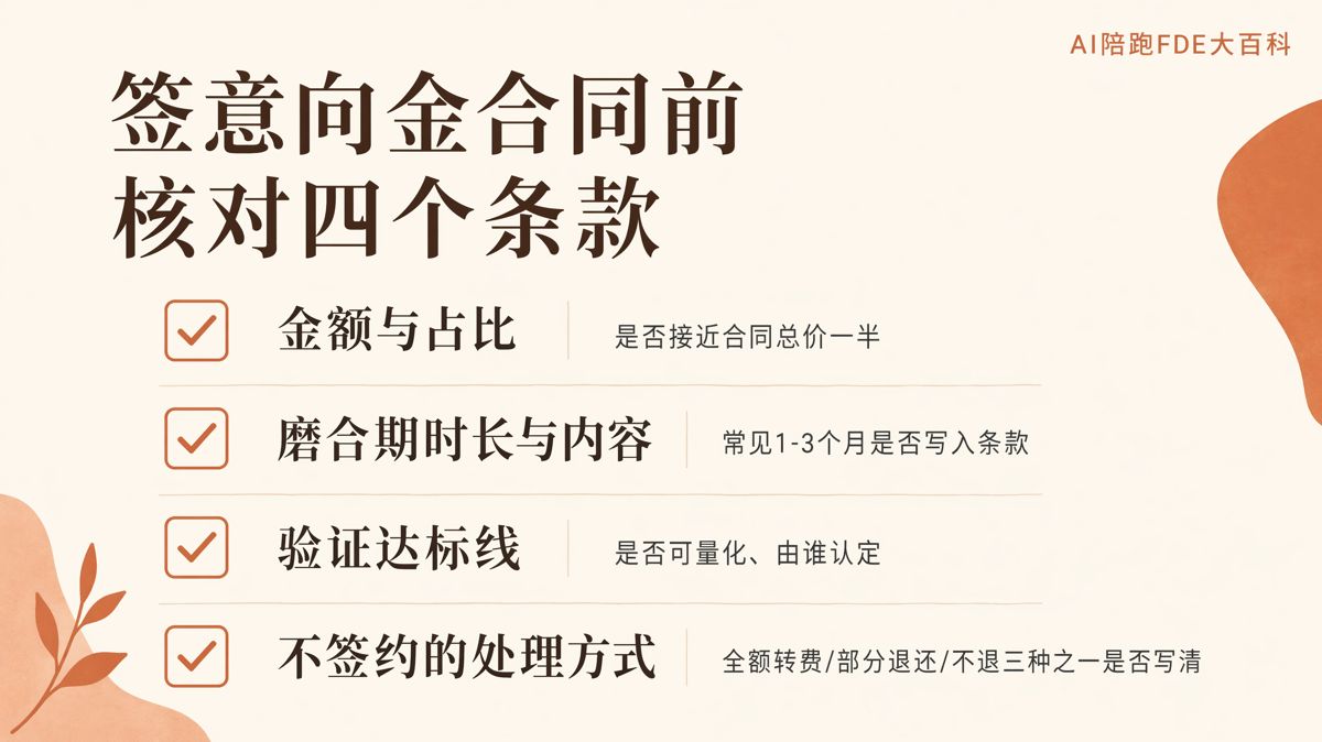 先磨合後簽約：意向金合作四步怎麼走