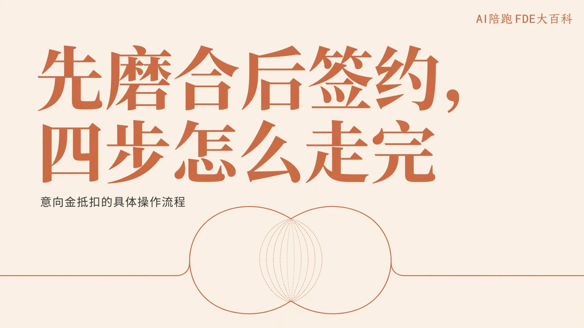 先磨合後簽約：意向金合作四步怎麼走