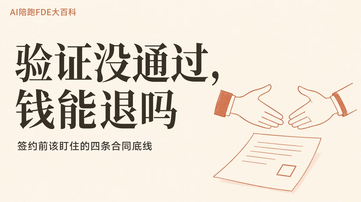 AI驗證沒通過,前期投入能退嗎