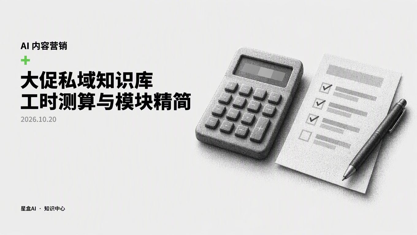 3個工時測算標準決定大促私域知識庫留哪幾塊