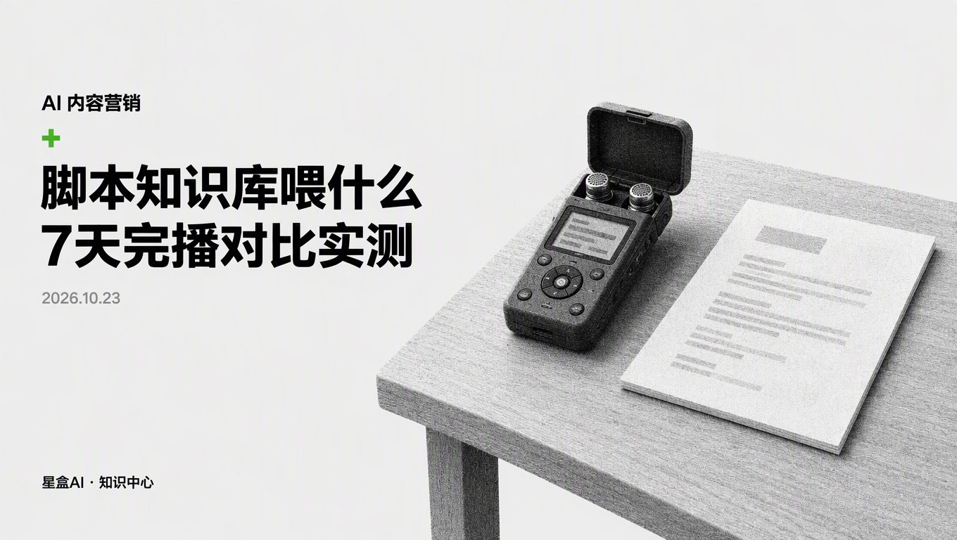 視頻號腳本知識庫喂銷冠錄音還是產品手冊?7天完播對比實測