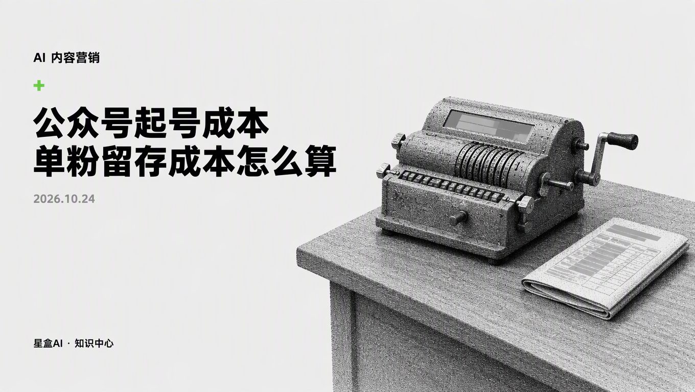 操盤手算賬:公眾號起號成本與AI日更真實單粉留存核算