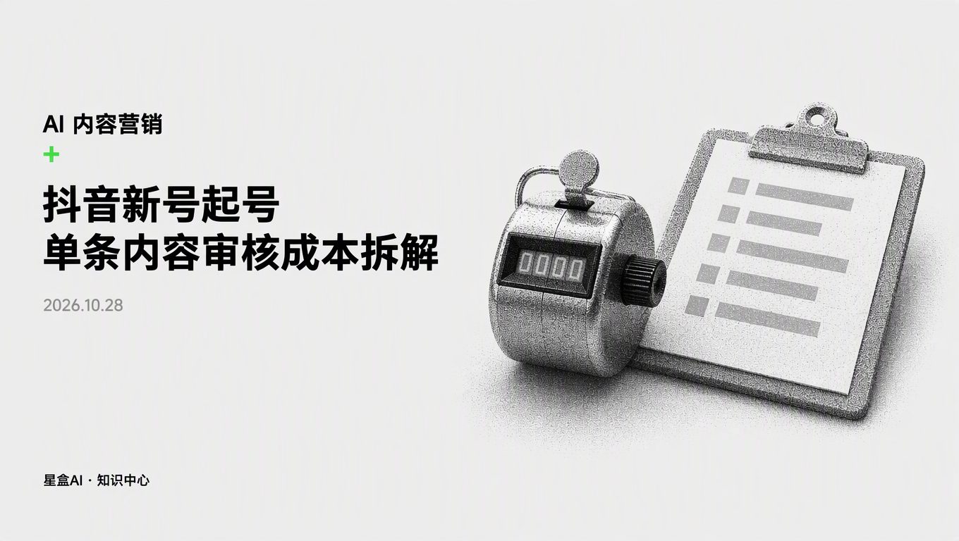 抖音新号起号AI内容每条审核成本到底要多少钱?