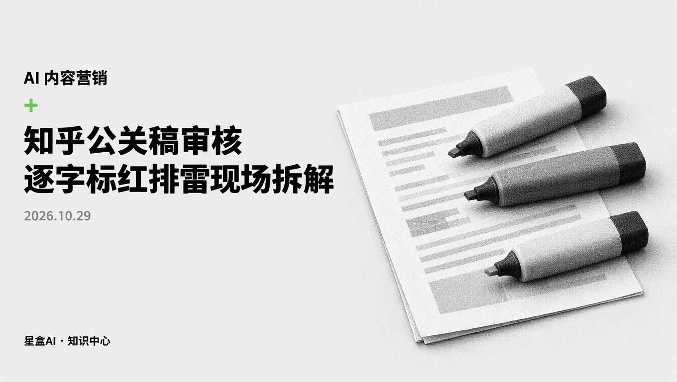 知乎公關稿審核怎麼做?負面發酵時逐字標紅排雷現場拆解