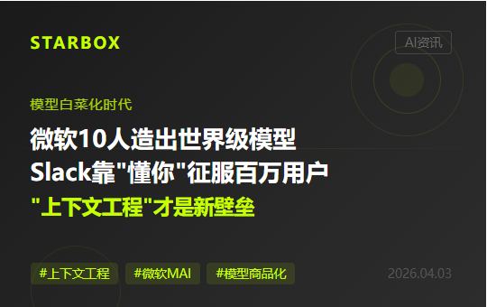 微軟不到10人造出3個世界級AI模型,Slack靠"上下文"拿下百萬周活:模型白菜化了,"懂你"才是新壁壘