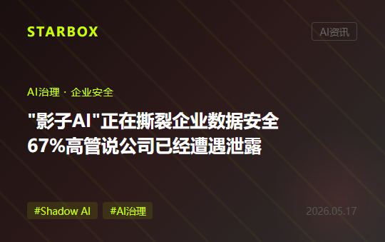 員工偷偷用AI，已經成了企業最大的數據安全漏洞：67%高管説公司已因此遭受數據泄露