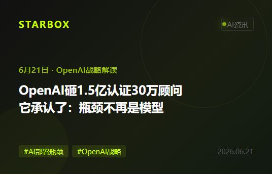 OpenAI砸1.5億美元、要認證30萬顧問——它親口承認了:AI落地的瓶頸不再是模型