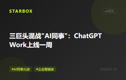 三巨頭混戰"AI同事"：ChatGPT Work上線一週，企業AI落地的戰場變了