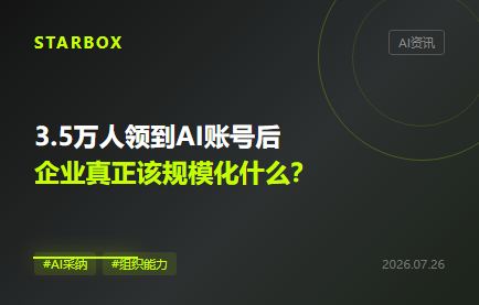 3.5萬人領到AI賬號後:企業真正該規模化的,是“會用AI”的組織能力