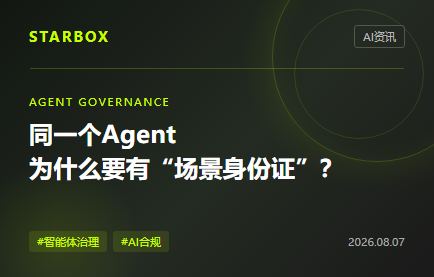 智能體不該按“名字”合規：同一個Agent，為什麼要有一張“場景身份證”？