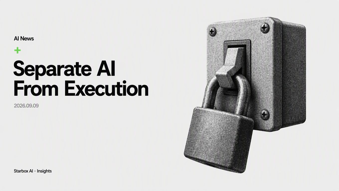 Before AI Touches Critical Operations, Separate Decision from Execution