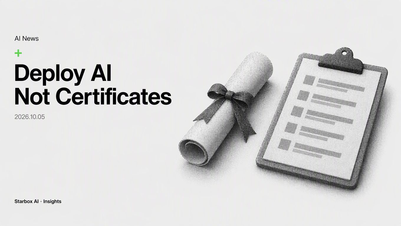Stop Counting AI Certificates. Measure Deployment Leads Instead.