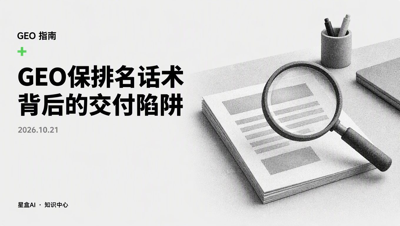 GEO保排名能信嗎？拆解供應商常説的4種承諾
