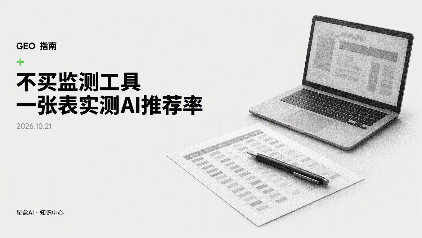 不買監測工具,如何用一張表格完成品牌AI推薦率實測?