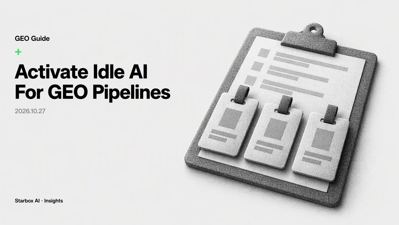 How to Activate Idle AI Agents for Enterprise GEO Pipelines