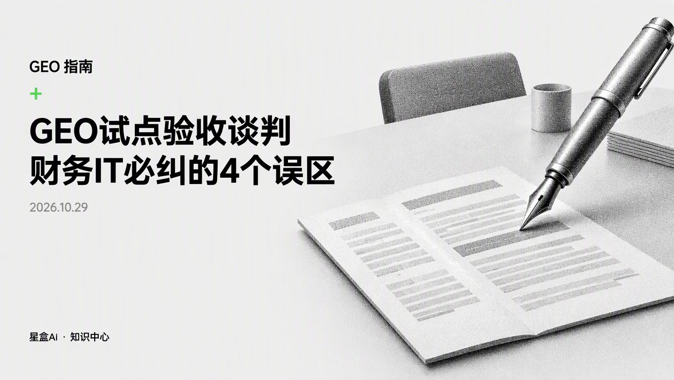 GEO試點驗收談判卡在合同期,財務與IT必糾的4個誤區