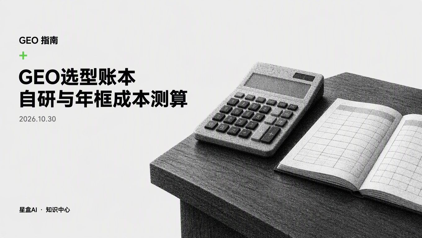 架構師的GEO選型成本賬本:自研與年框方案到底怎麼算
