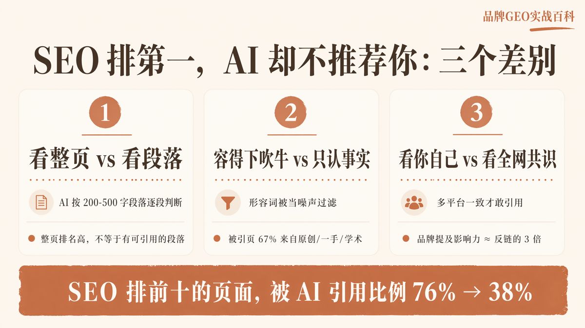 SEO排第一,為什麼AI還是不推薦你?