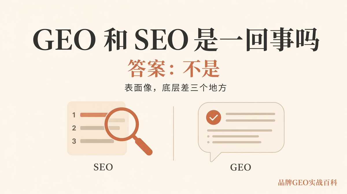 GEO 和 SEO 是一回事嗎?看三個差別