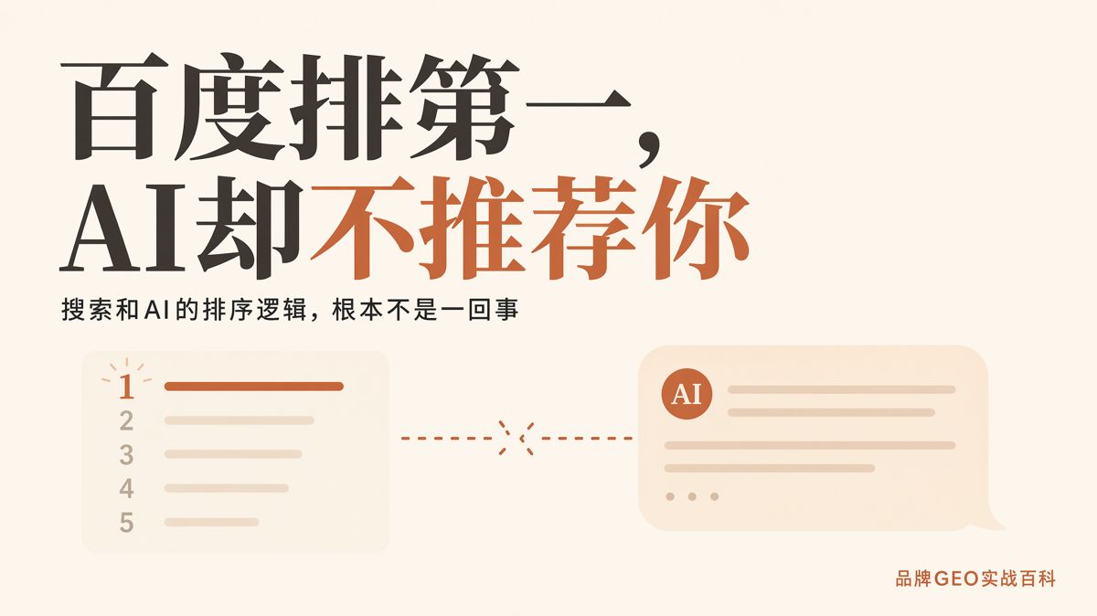 百度排第一,AI為什麼不推薦你