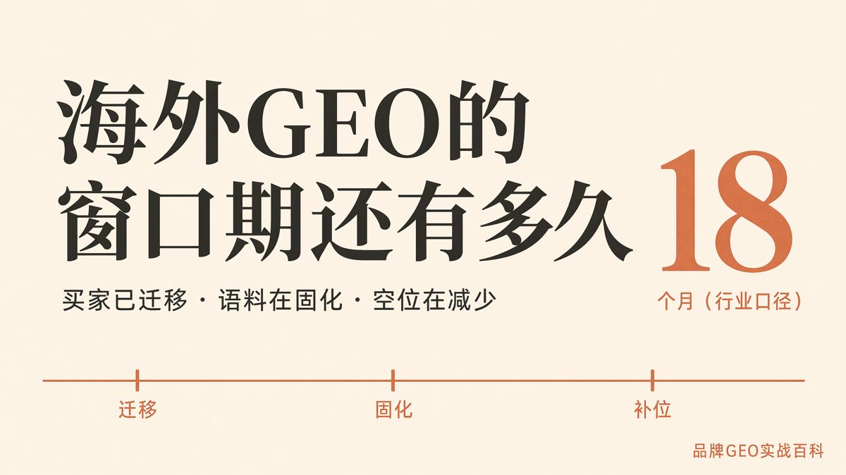海外GEO的窗口期還有多久?