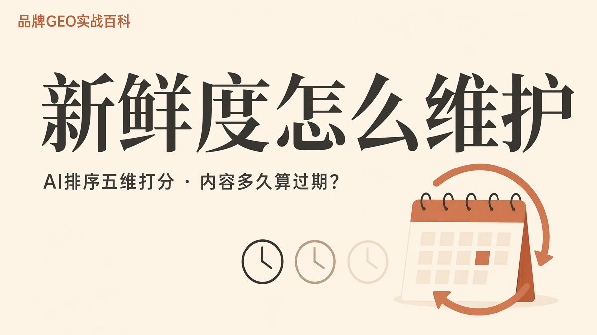GEO五維打分:新鮮度怎麼維護