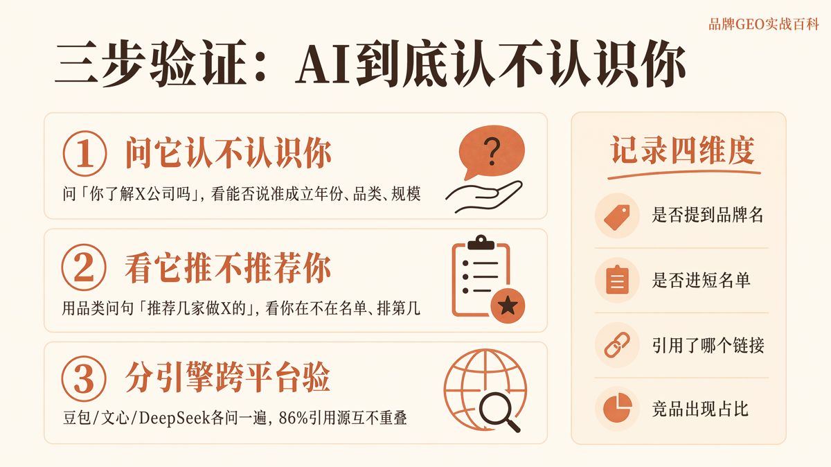 怎麼驗證品牌是否被AI認識