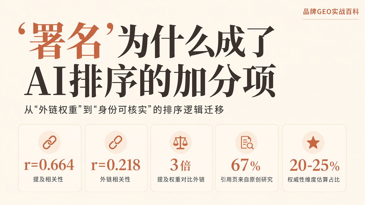 作者署名為什麼影響AI排序