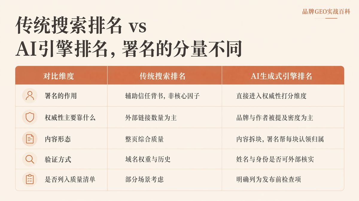作者署名為什麼影響AI排序