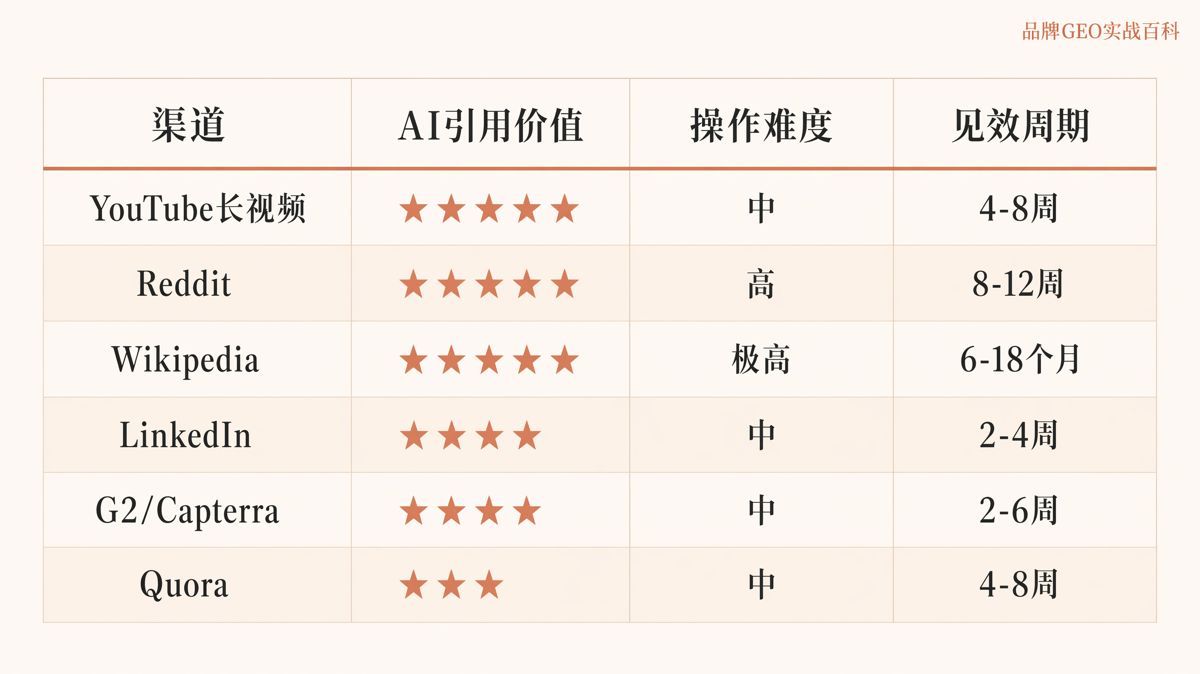 海外渠道先做哪個？AI引用價值排序