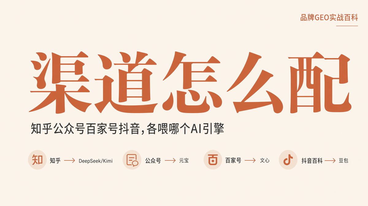知乎公眾號百家號抖音百科,GEO怎麼配