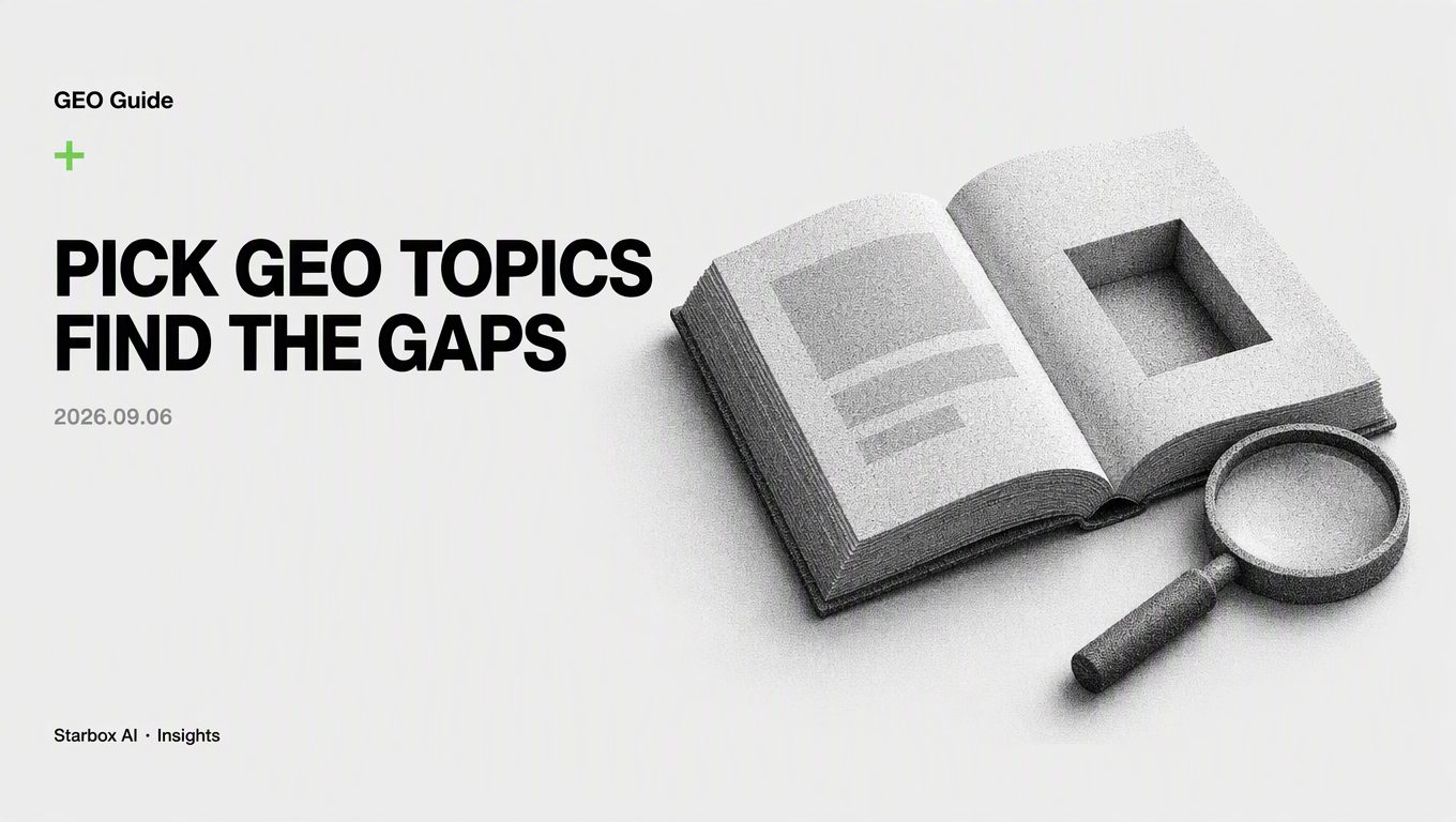 How to Pick GEO Topics: Verify Demand, Then Find the Gaps