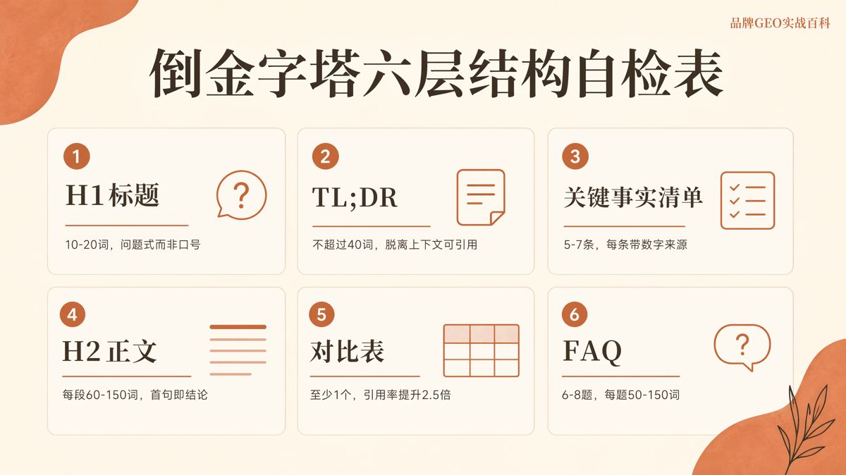 GEO內容怎麼排結構?一套倒金字塔寫法