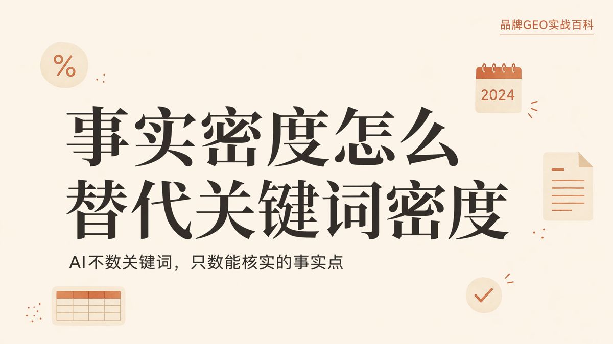 從關鍵詞密度到事實密度:生成式搜尋內容檢查指南
