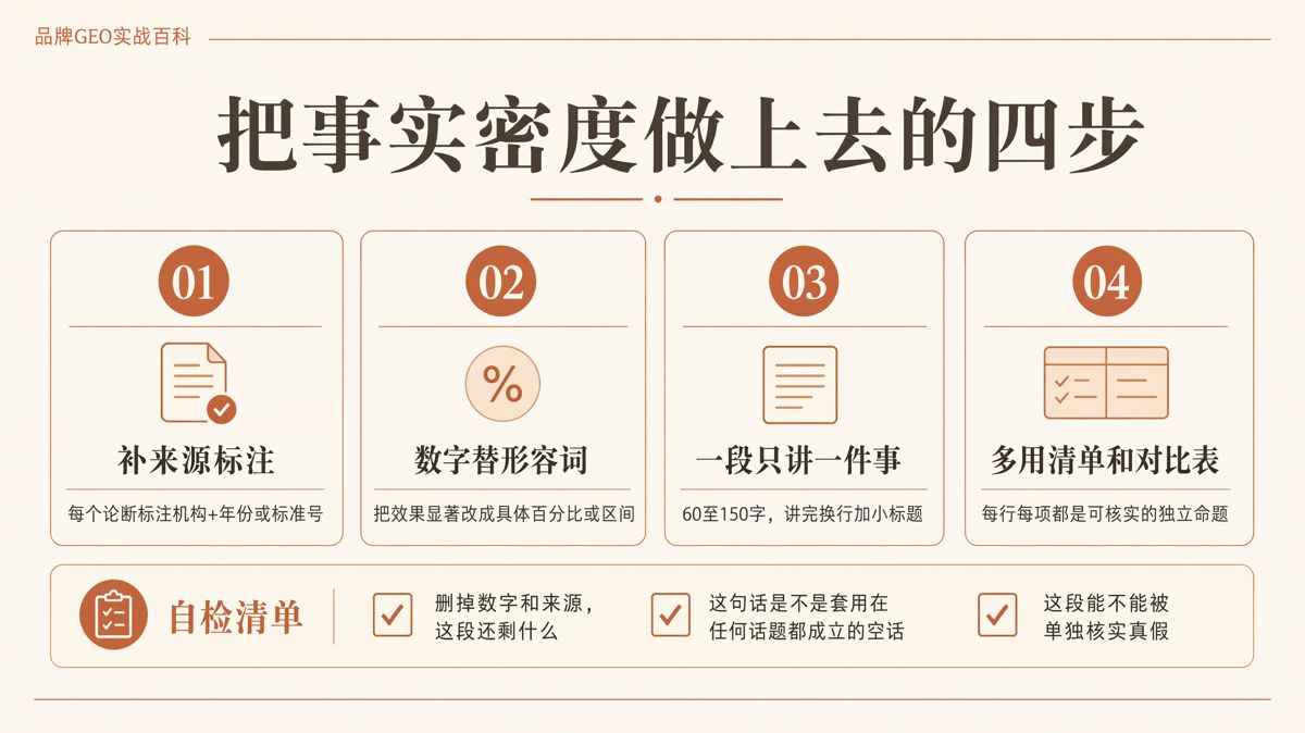 從關鍵詞密度到事實密度:生成式搜尋內容檢查指南