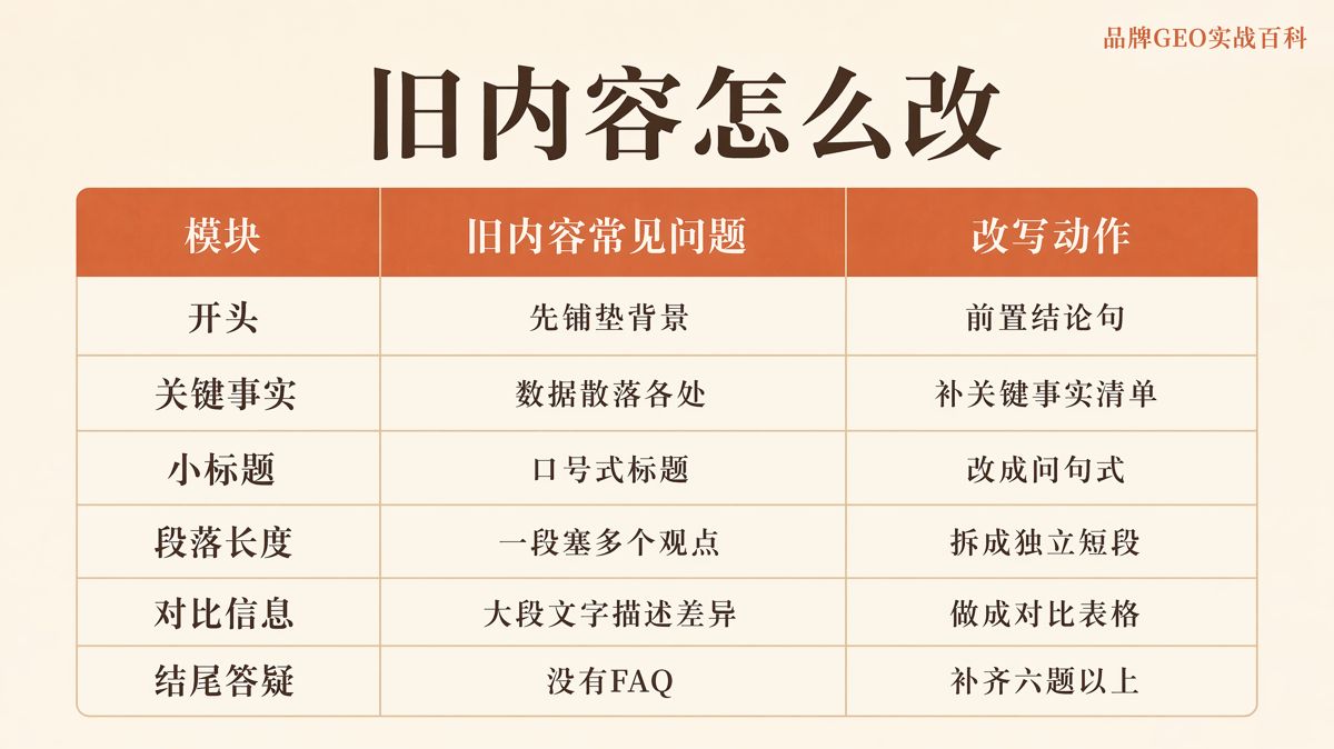 舊內容如何改得更容易被 AI 引用