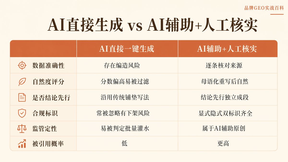 AI能写GEO内容,但初稿不能直接发布