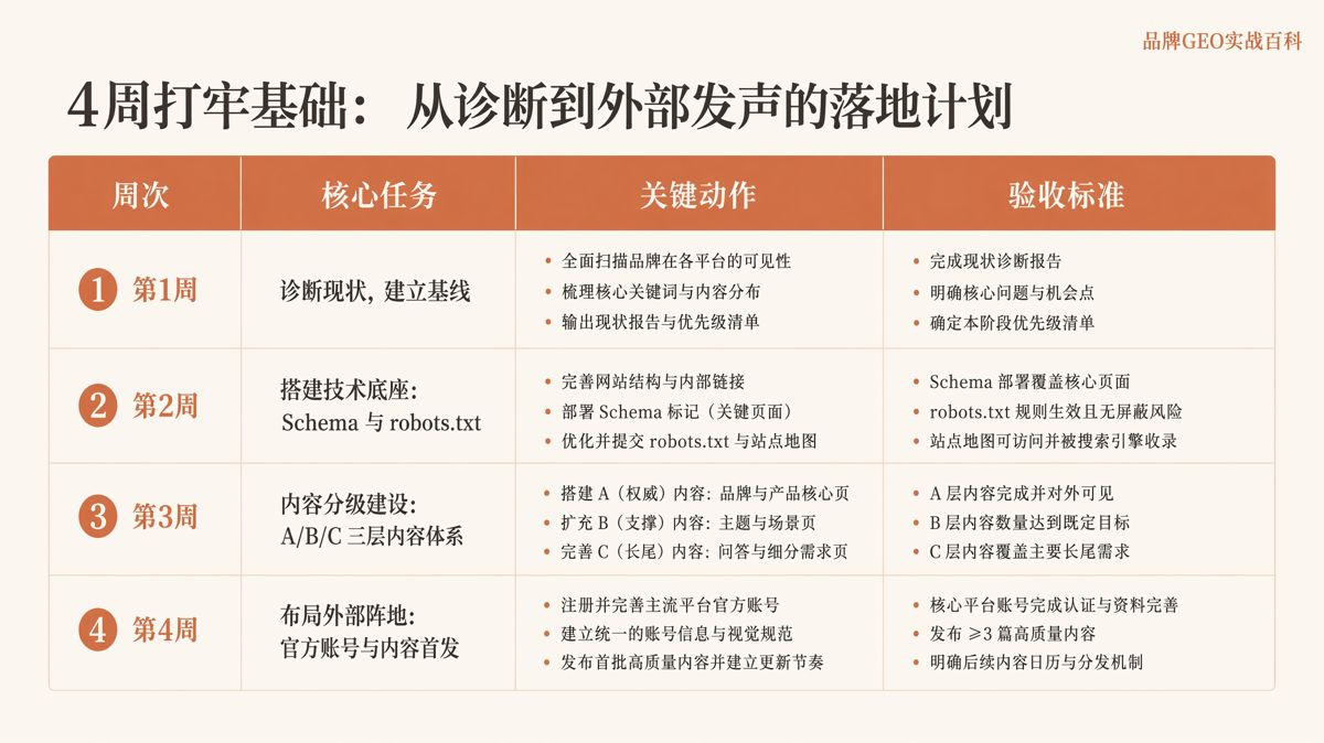 GEO落地前30天:四周基礎建設清單
