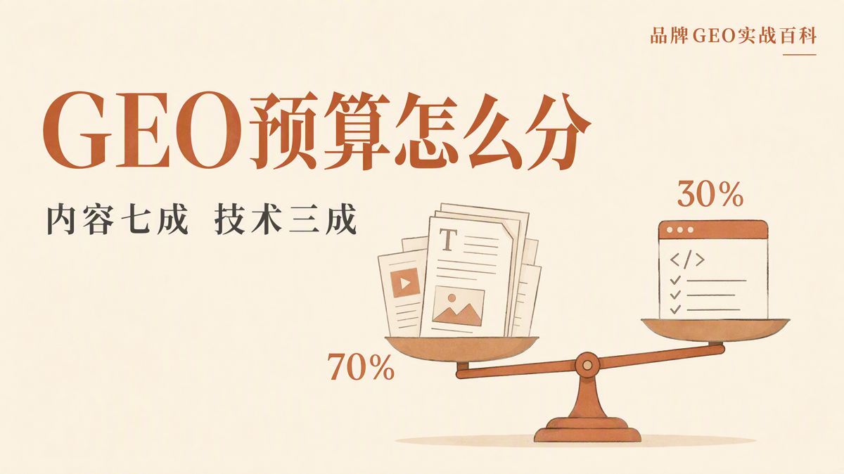 GEO預算怎麼分?多數項目可從七三比例起步