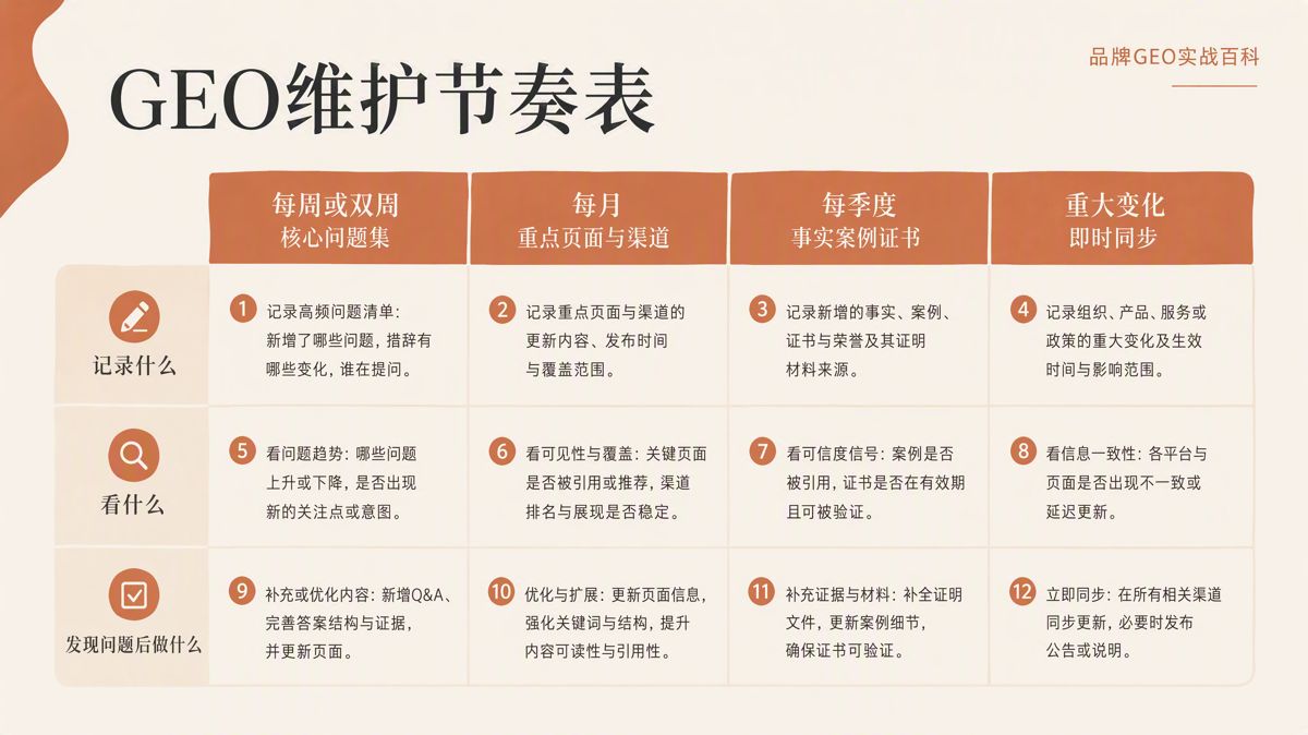 GEO见效后,如何持续维护?
