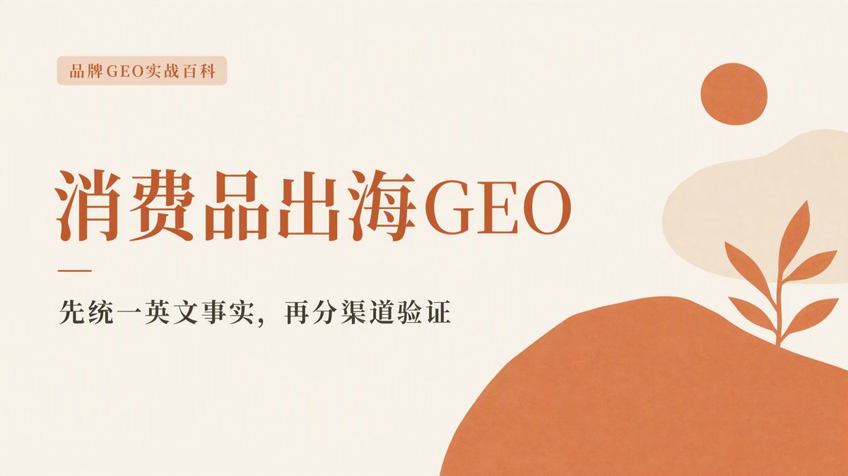 消費品出海GEO:先統一事實再佈局渠道