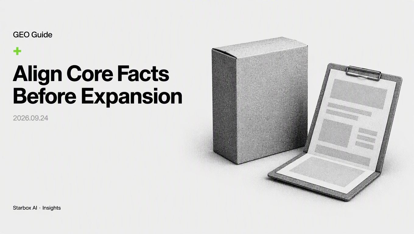 Consumer Goods GEO: Align Facts Before Expanding Channels