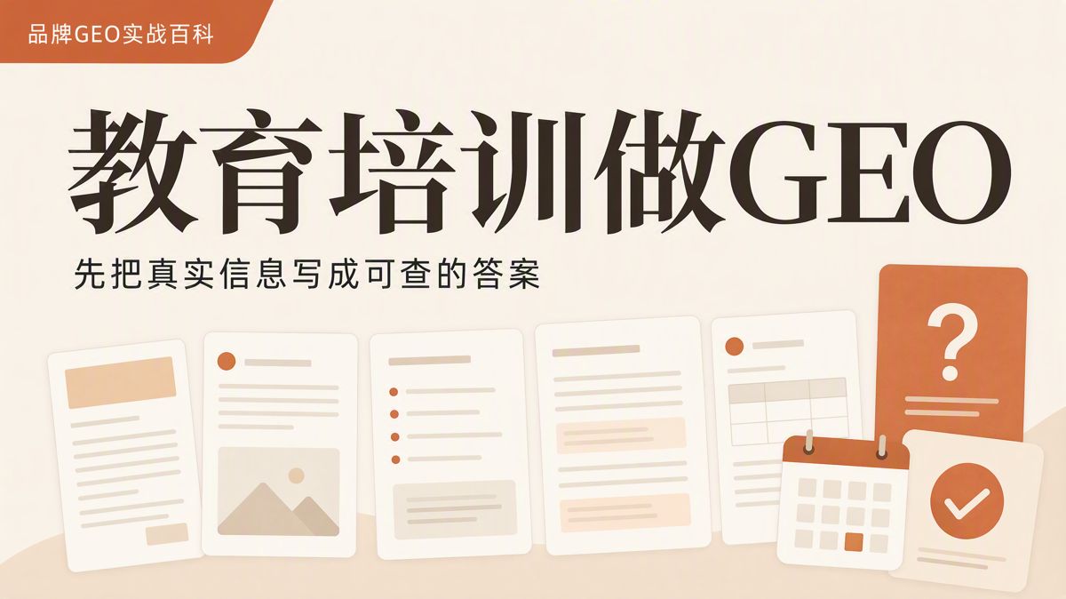 教育培訓機構怎麼做 GEO:先講清家長關心的問題