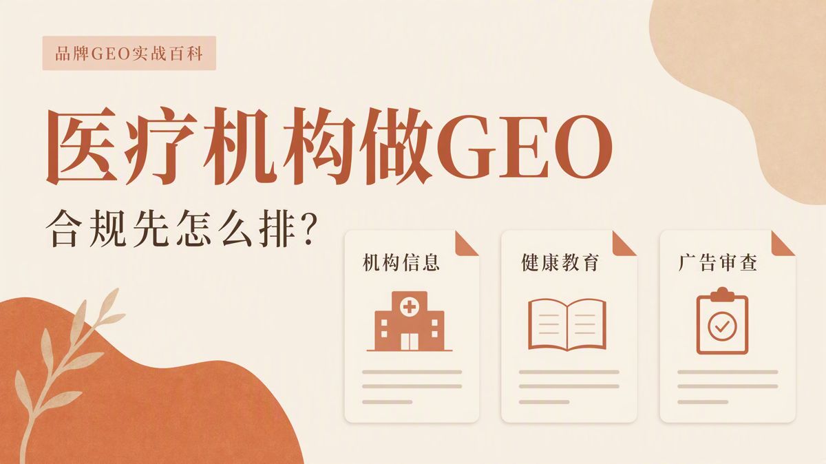 医疗机构GEO(生成式引擎优化)合规顺序